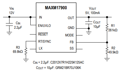4V~21V 100mA �ṹ���ս�ѹ��?Module��Դ����MAXM17900