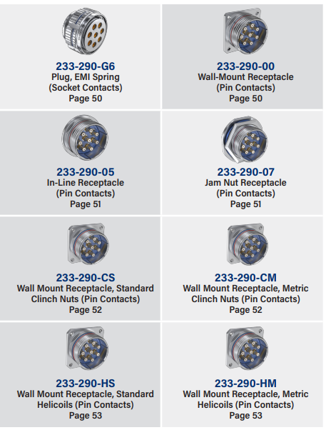 233-290 SuperNine��˿���ƵԲ��������Glenair
