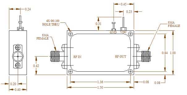 PmTA-1832-44-3µÍÔëÉù·Å´óÆ÷³ß´çͼ PmTA-1832-44-3µÍÔëÉù·Å´óÆ÷³ß´çͼ