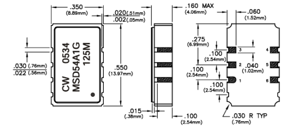 MSD5xA1Gϵ��3.3V�����������(XO)Connor Winfield �ߴ�ͼ