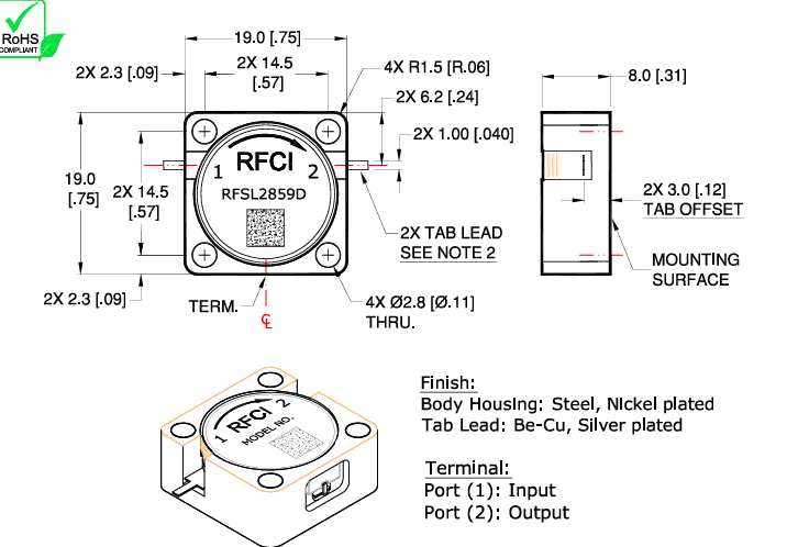 RFCI RFSL2859D²åÈëʽ·¨À¼°²×°»·ÐθôÀëÆ÷3.3-3.8GHz RFCI RFSL2859D²åÈëʽ·¨À¼°²×°»·ÐθôÀëÆ÷3.3-3.8GHz