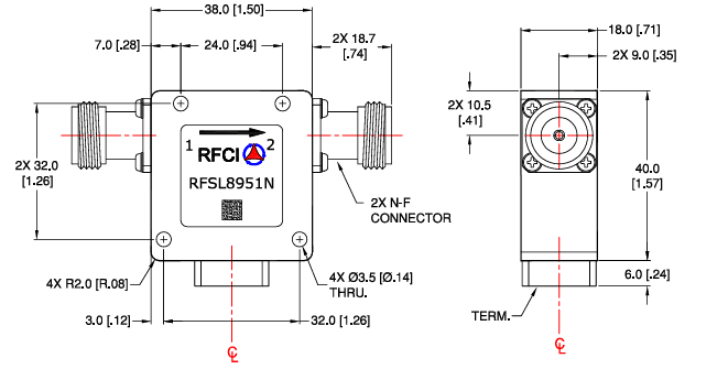 RFCI RFSL8951N 20W N�͸������ߴ�ͼ