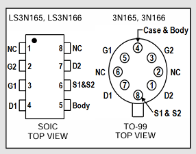 Linear Systems 3N165/3N166��Ƭ˫Pͨ��MOSFET