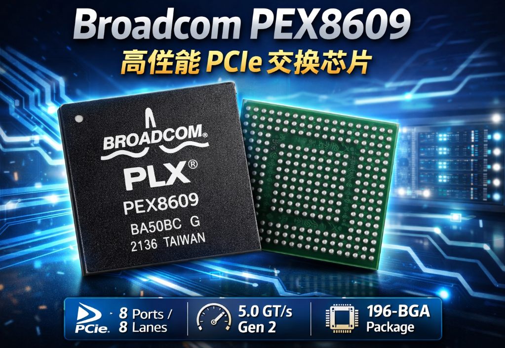 Broadcom PEX8609������PCIe����оƬ8-Lane Gen2��˿ڻ���