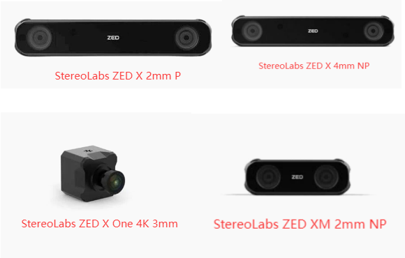 Stereolabs ZED Xϵ�й�ҵ���������ͬ��ͷ����;�Ա�